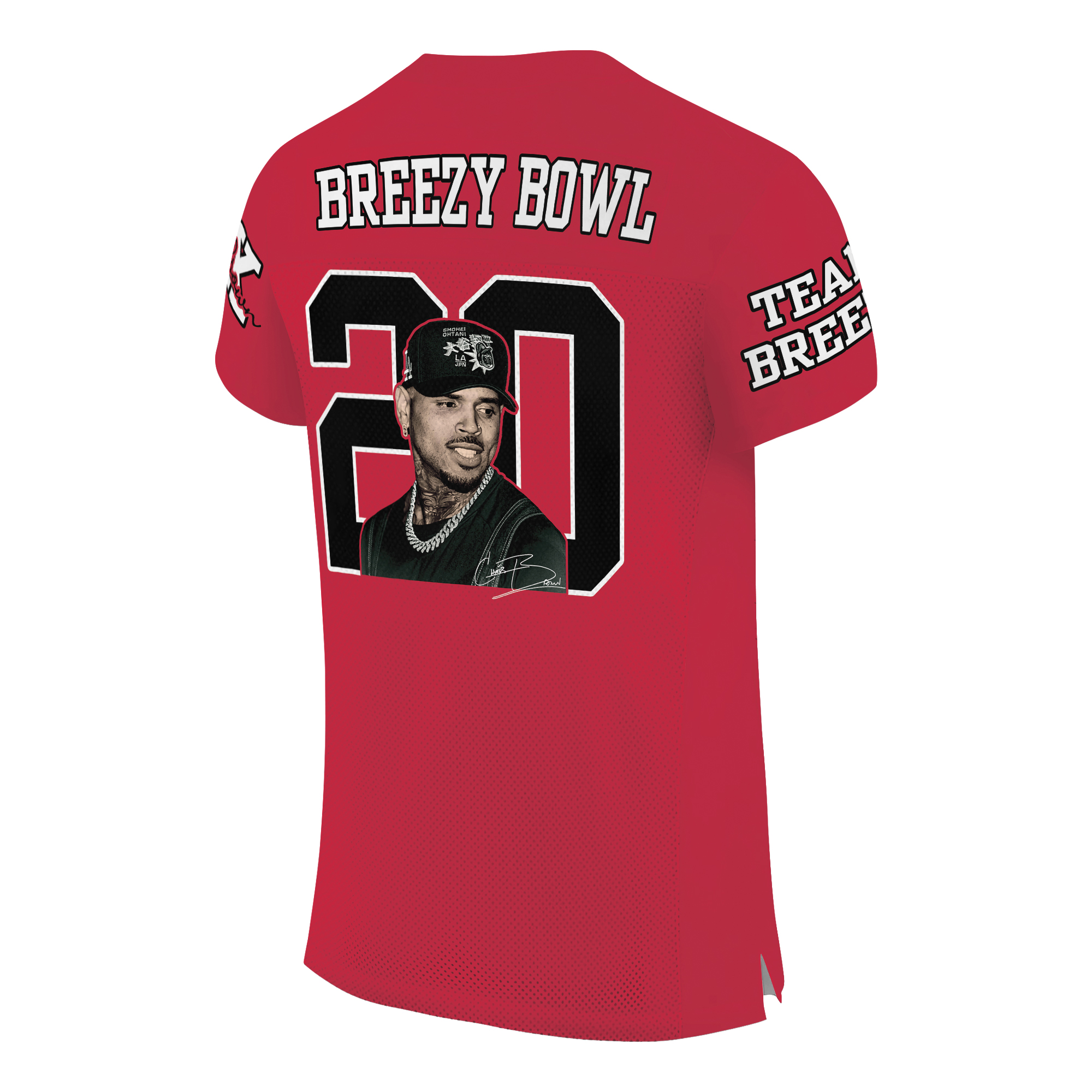 Personalized Chris Brown 2025 Football Jersey Full Mesh, Breezy Bowl XX Concert 2025 - Image 4