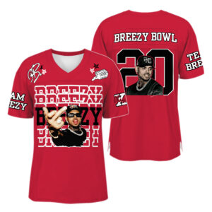 Personalized Chris Brown 2025 Football Jersey Full Mesh, Breezy Bowl XX Concert 2025
