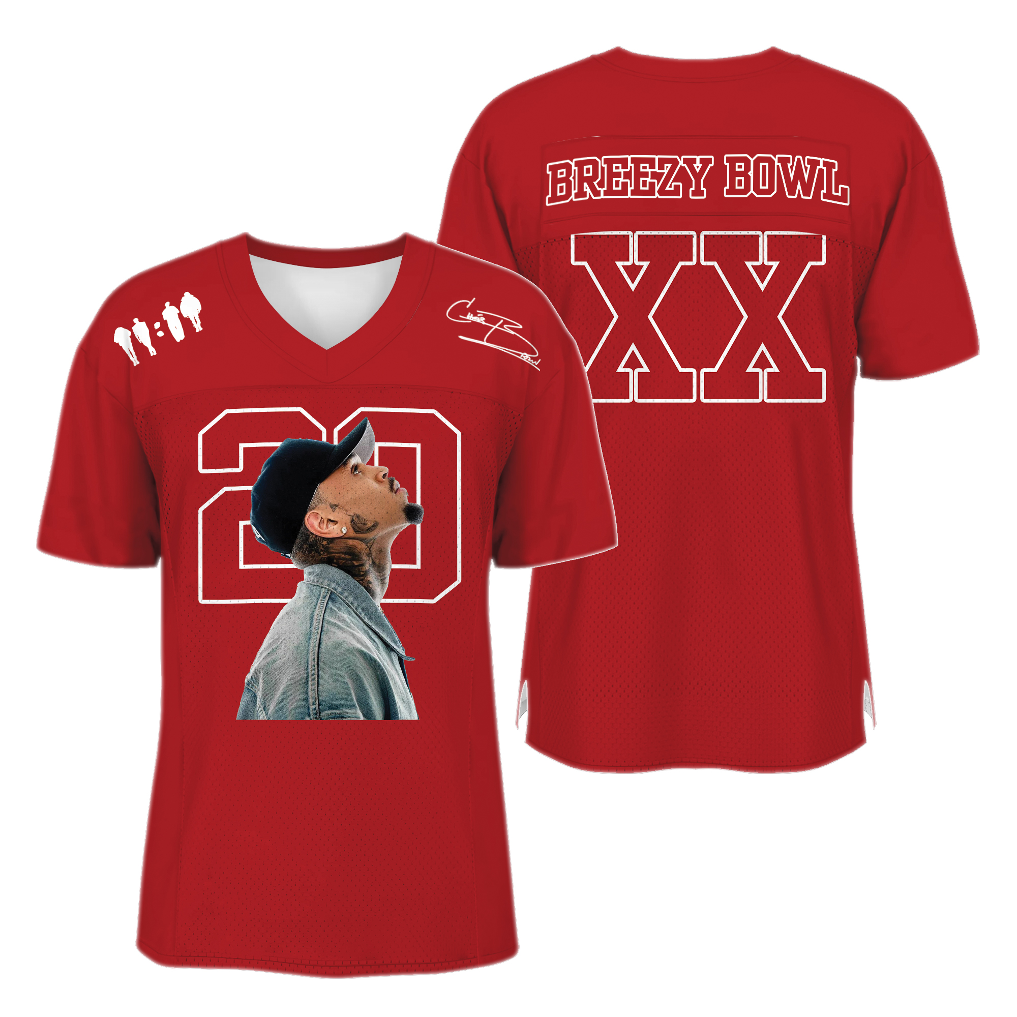 BREEZY BOWL JERSEY '25 (Glow N' the Dark) Football Jersey, Custom Color Football Jersey - Image 3