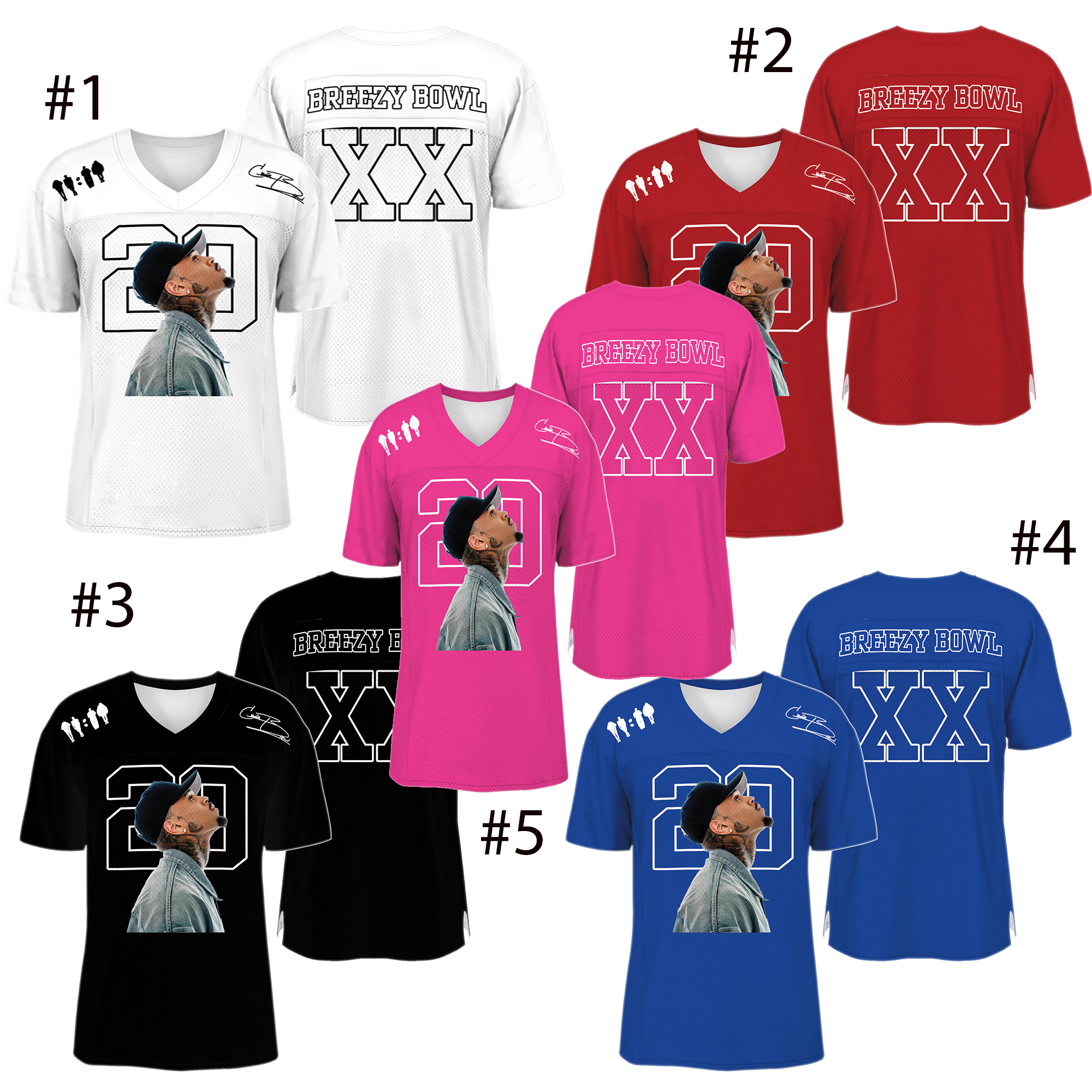 BREEZY BOWL JERSEY '25 (Glow N' the Dark) Football Jersey, Custom Color Football Jersey