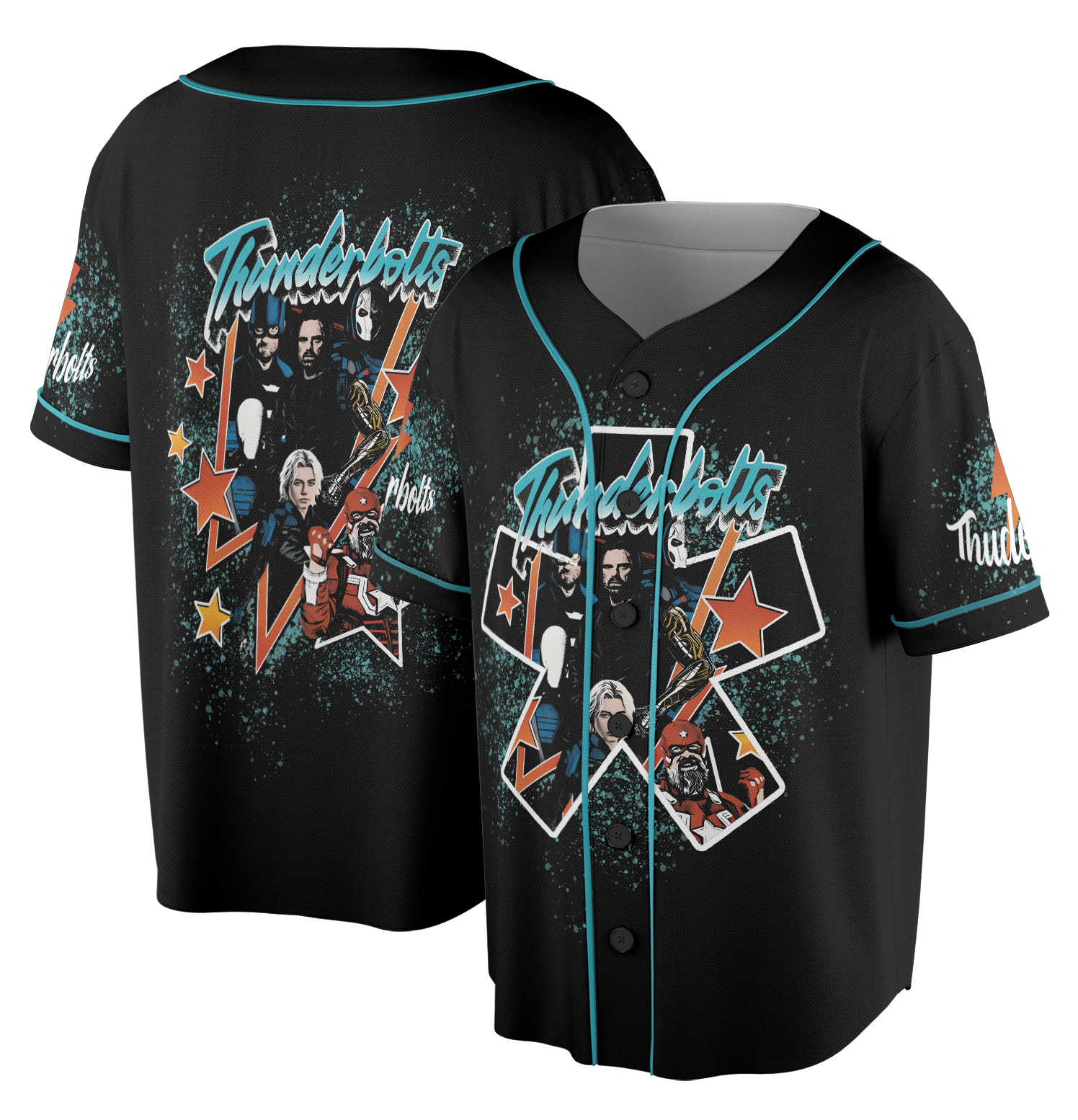 Marvel Thunderbolts Movie 2025 Vintage Group Jersey, Marvel Family Matching Jersey