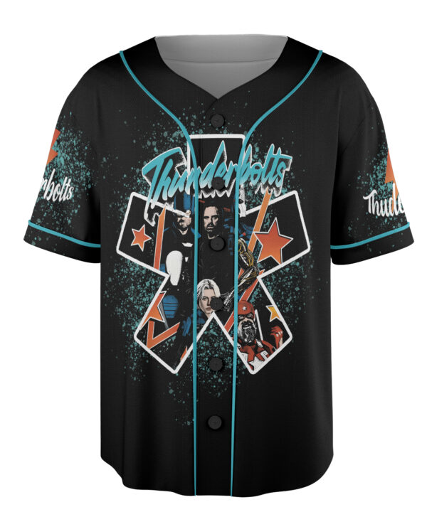 Alternative view of Marvel Thunderbolts Movie 2025 Vintage Group Jersey, Marvel Family Matching Jersey