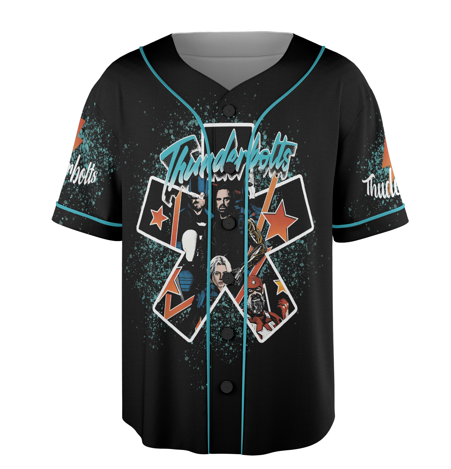 Marvel Thunderbolts Movie 2025 Vintage Group Jersey, Marvel Family Matching Jersey - Image 2