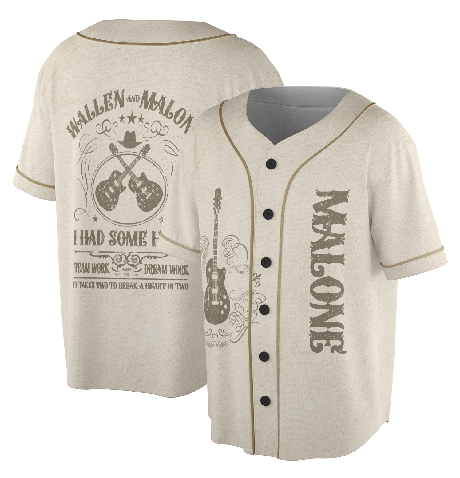 Personalized Post Malone Jelly Roll Baseball Jersey - Image 2