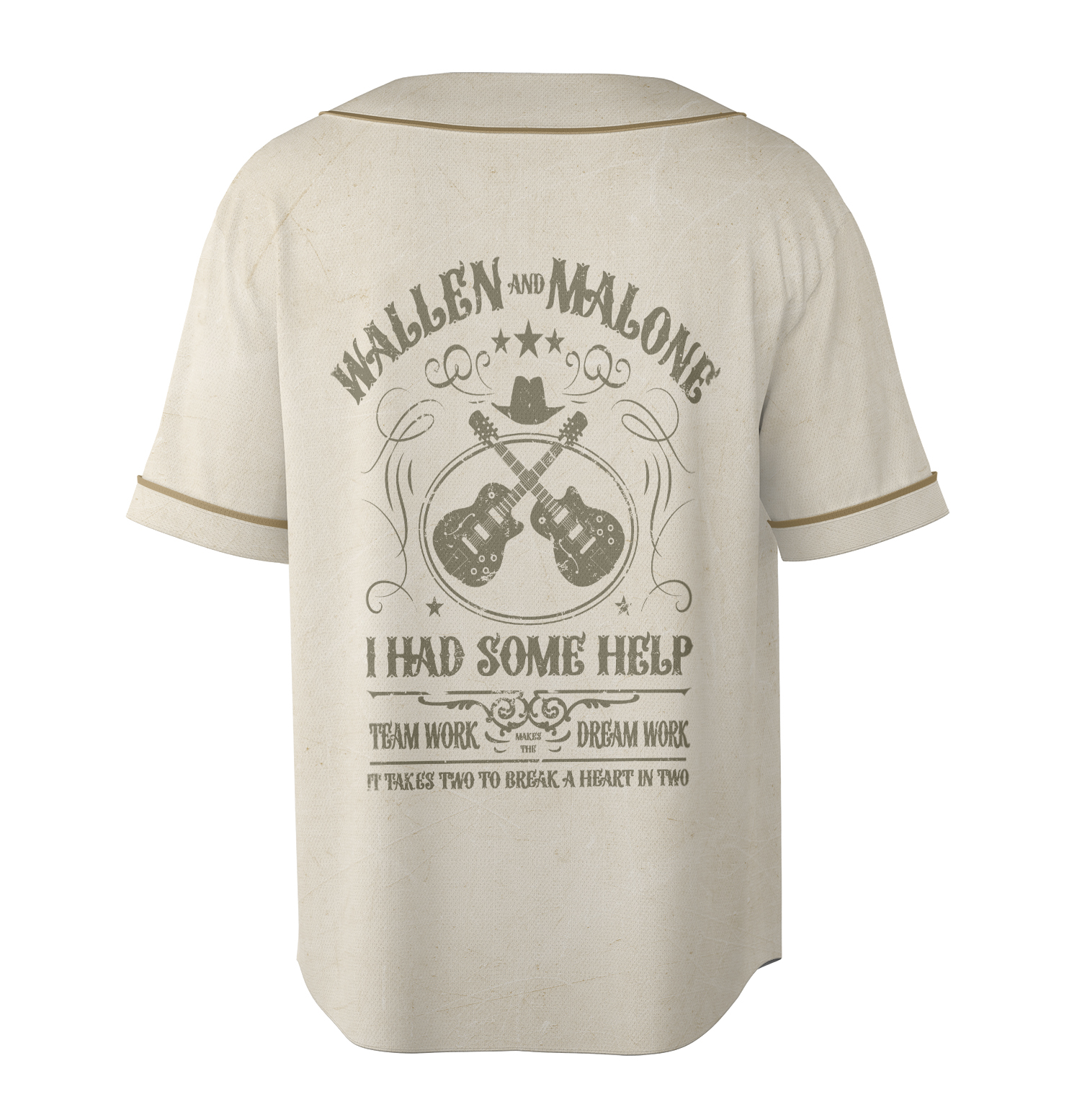 Personalized Post Malone Jelly Roll Baseball Jersey - Image 4