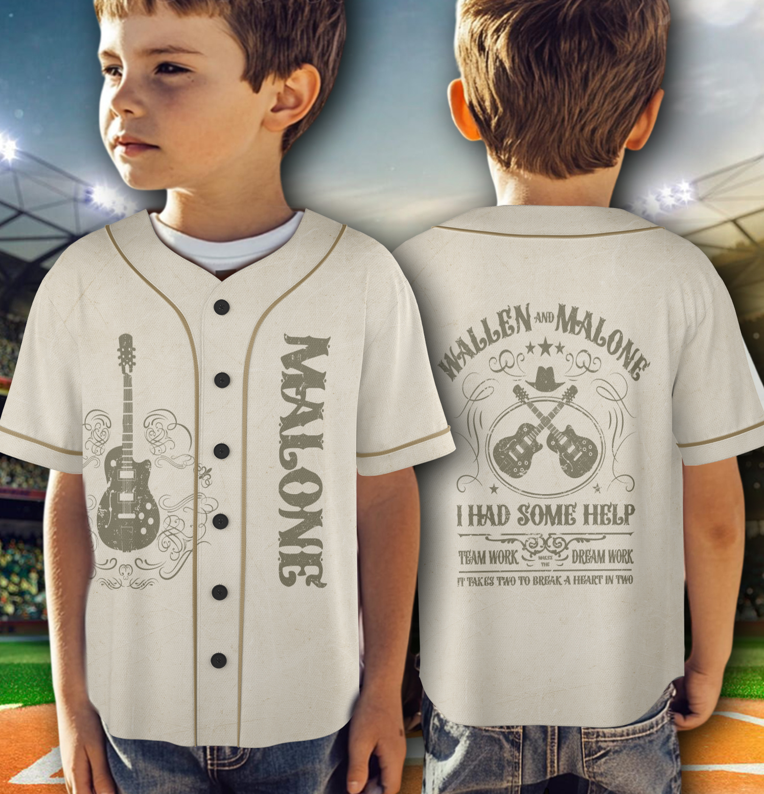 Personalized Post Malone Jelly Roll Baseball Jersey - Image 6
