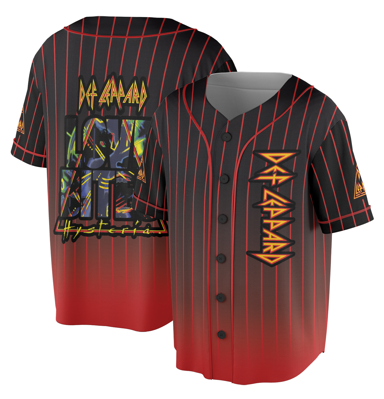Def Leppard Hysteria 2025 Love Bites JErsey, Journey Def Leppard T-Shirt - Image 2
