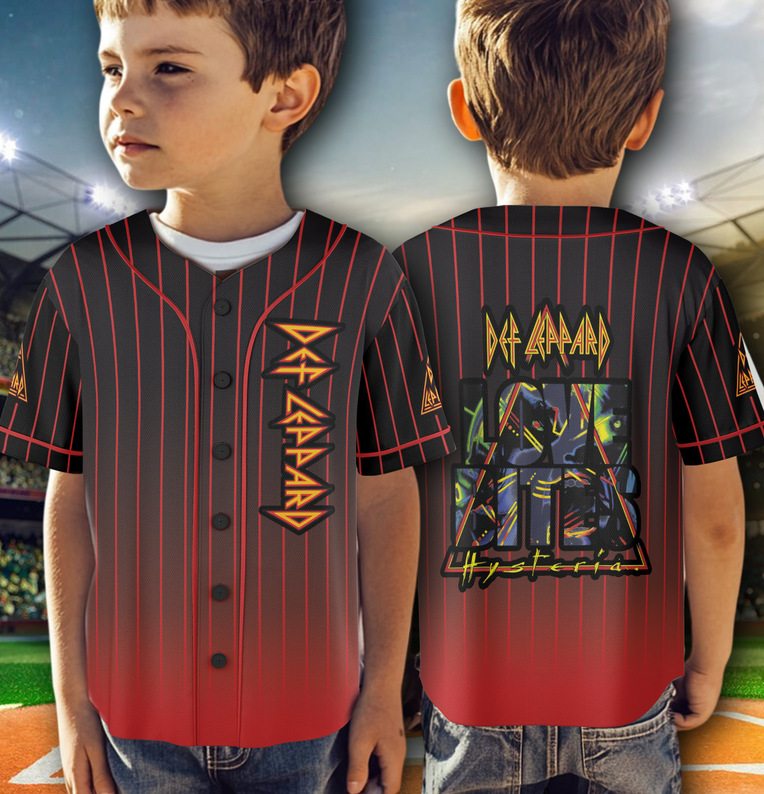 Def Leppard Hysteria 2025 Love Bites JErsey, Journey Def Leppard T-Shirt - Image 6