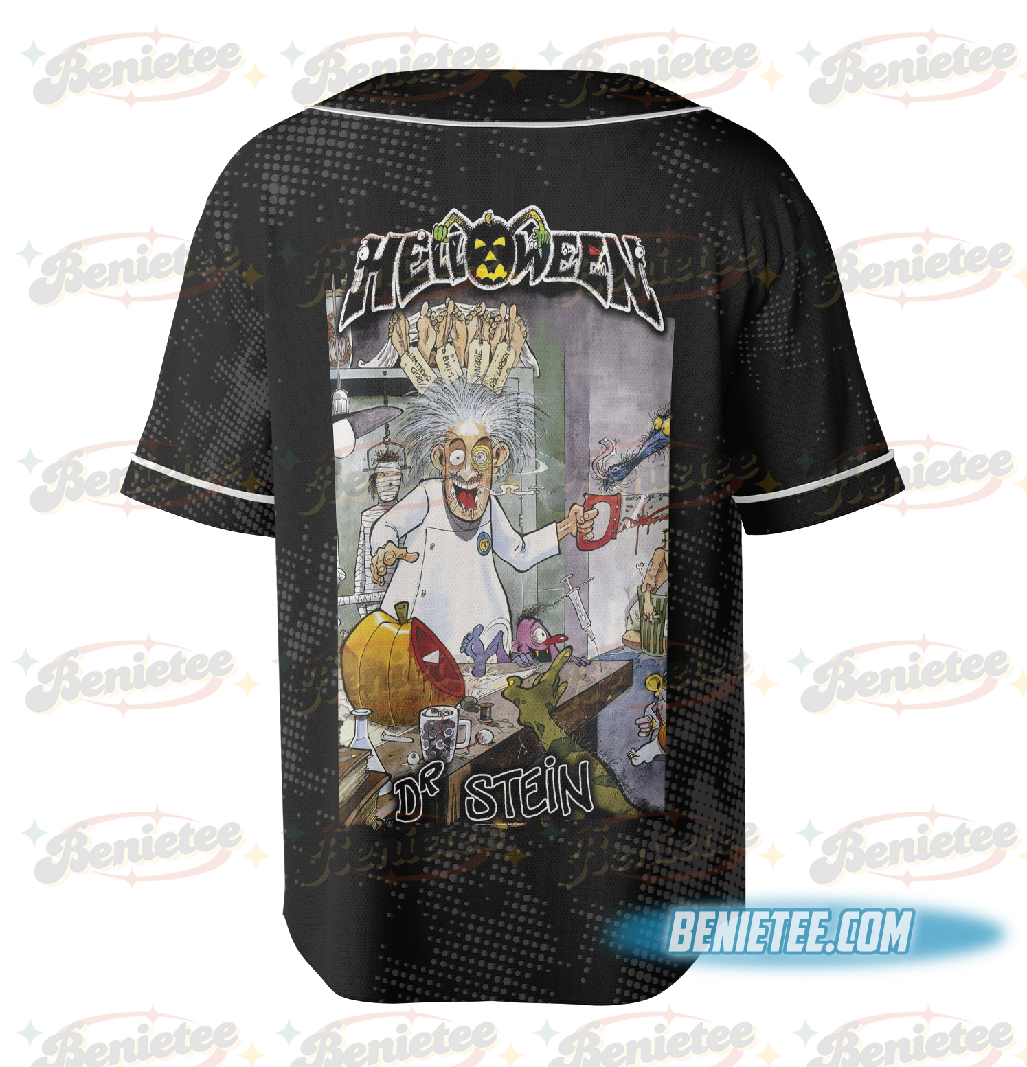 Helloween Dr Stein Black Baseball Jersey - Image 4