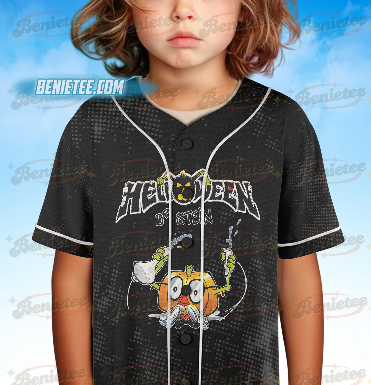 Helloween Dr Stein Black Baseball Jersey - Image 5