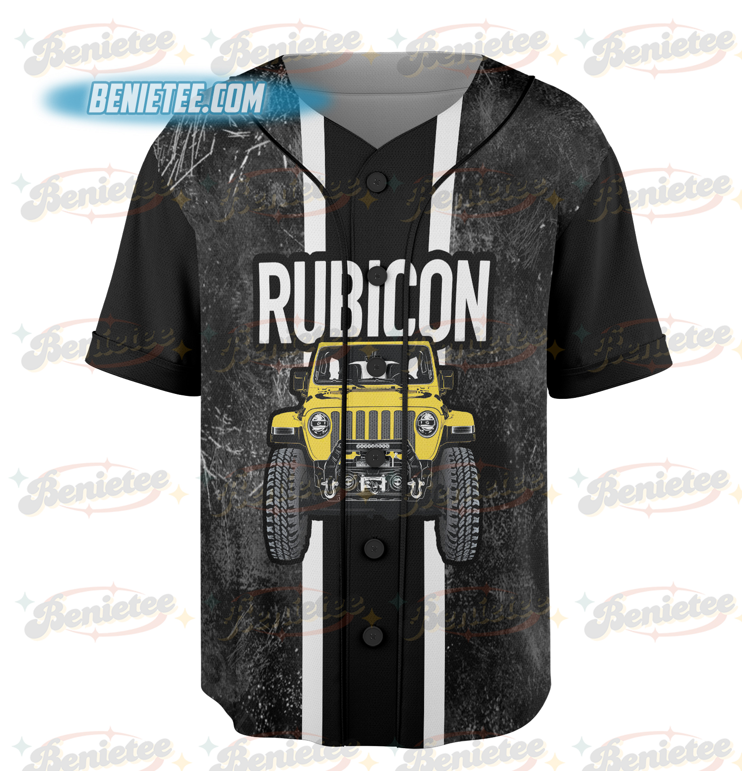 Jeep Rubicon Fan Art Baseball Jersey - Image 2