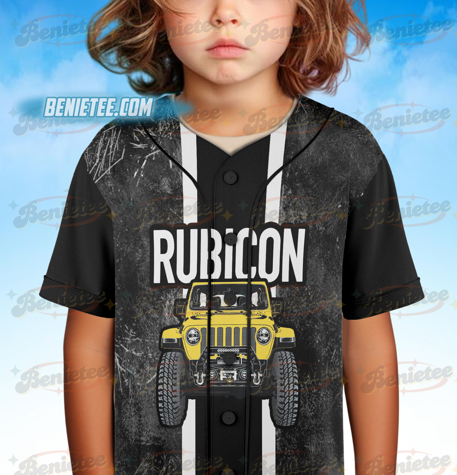 Jeep Rubicon Fan Art Baseball Jersey - Image 5