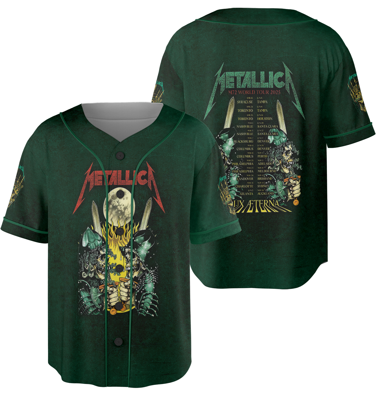 Metallica Concert Jersey, Album Collage Band Tee - Image 3