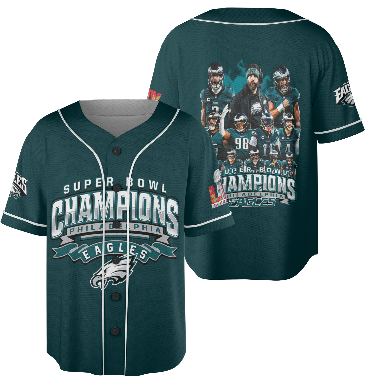 Philadellphia Eaggles Supper Bowl 2025 Champions Jersey - Image 3