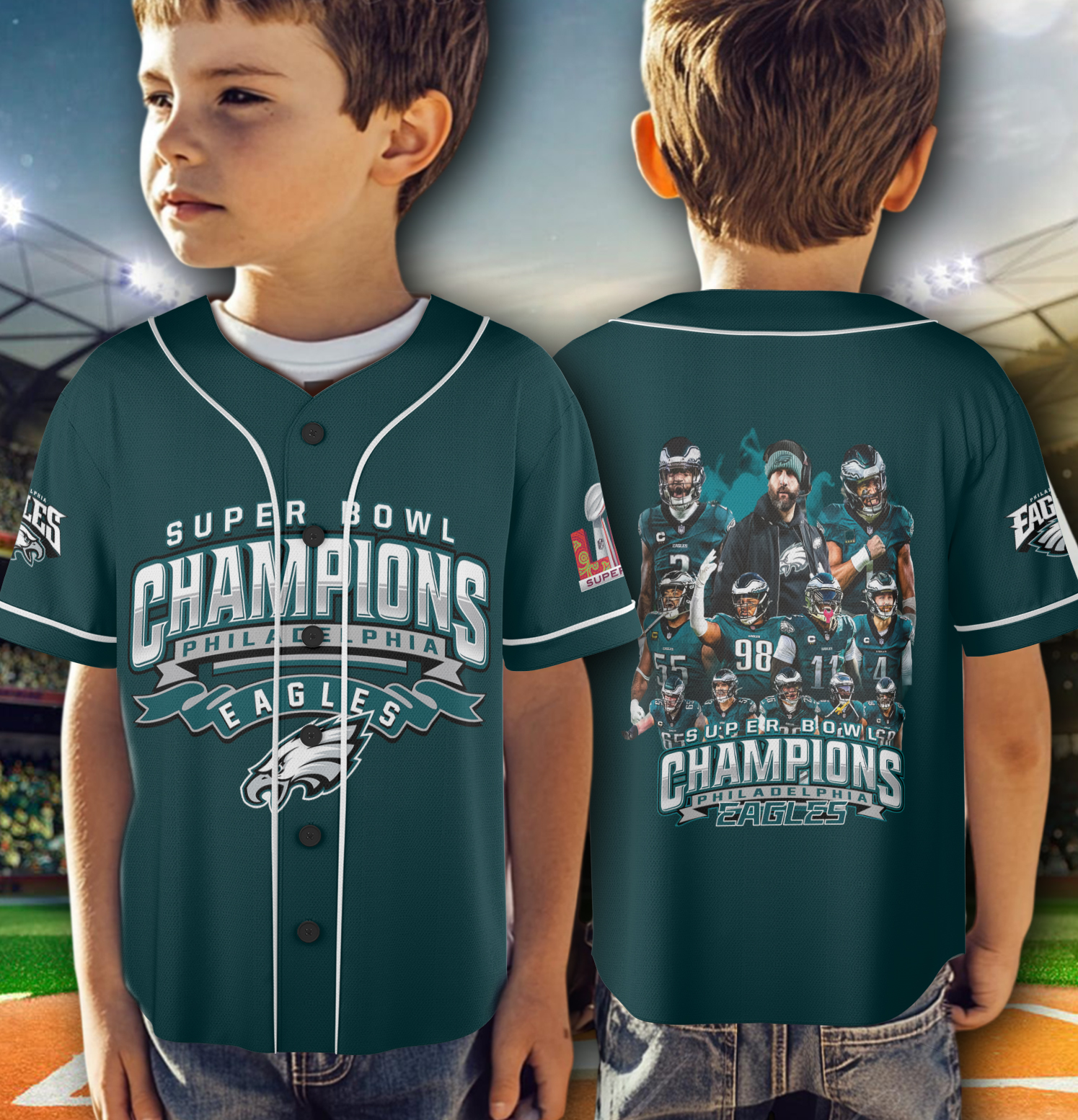 Philadellphia Eaggles Supper Bowl 2025 Champions Jersey - Image 4