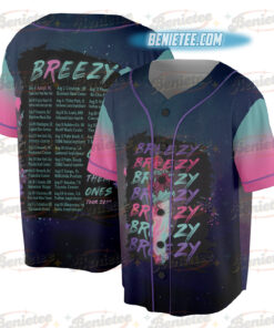 Chris Brown X.X Baseball Jersey, Tour Breezy Bowl Shirt, Concert Retro 2025 Shirt