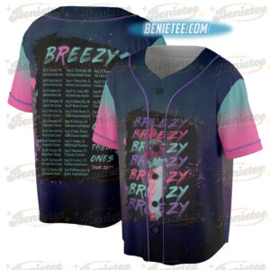 Chris Brown X.X Baseball Jersey, Tour Breezy Bowl Shirt, Concert Retro 2025 Shirt