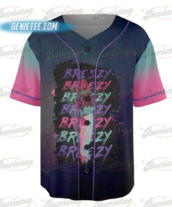 Alternative view of Chris Brown X.X Baseball Jersey, Tour Breezy Bowl Shirt, Concert Retro 2025 Shirt