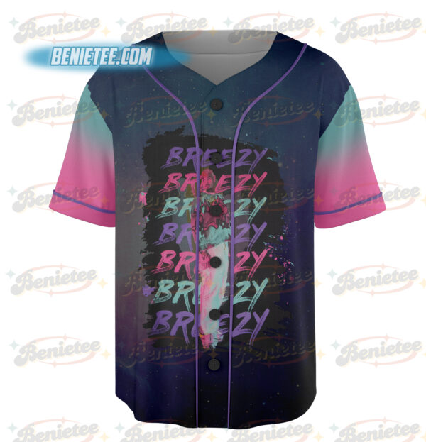 Alternative view of Chris Brown X.X Baseball Jersey, Tour Breezy Bowl Shirt, Concert Retro 2025 Shirt