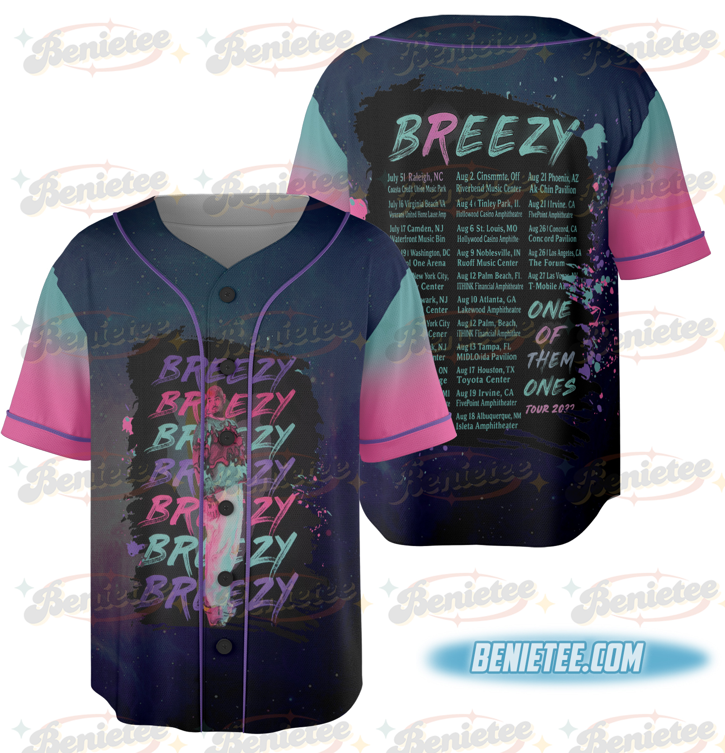 Chris Brown X.X Baseball Jersey, Tour Breezy Bowl Shirt, Concert Retro 2025 Shirt - Image 3