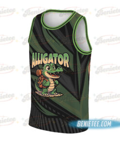 Alternative view of Alligator Alcatraz Everglades Florida Basketball Jersey, Everglades Florida 2025 Parody