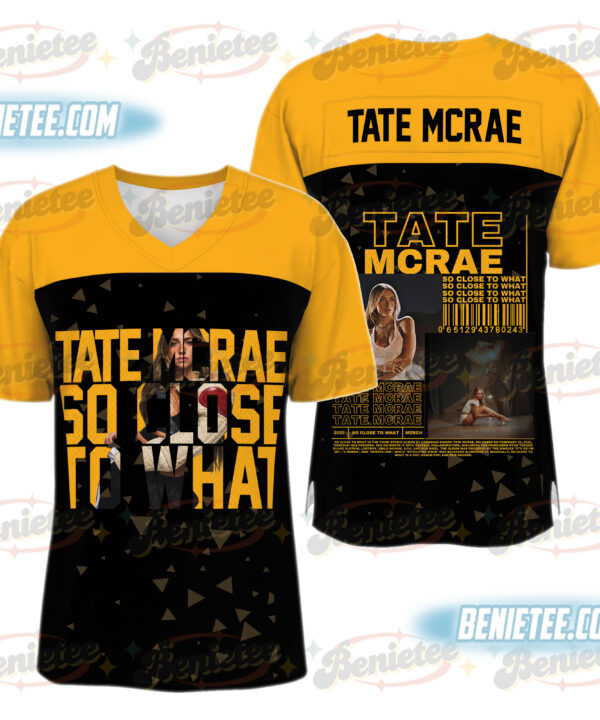 Tate Vintage-Stye McRae Miss Possessive Tour 2025 Jersey,Vintage Tate McRae Concert Football Jersey