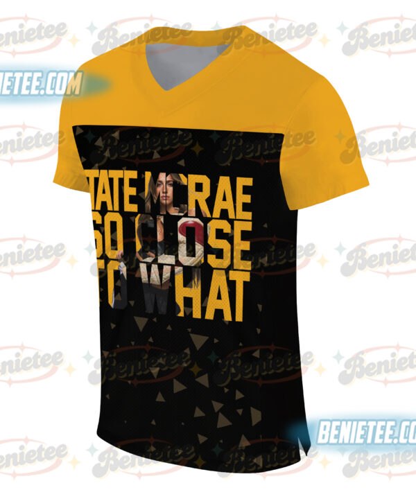 Alternative view of Tate Vintage-Stye McRae Miss Possessive Tour 2025 Jersey,Vintage Tate McRae Concert Football Jersey