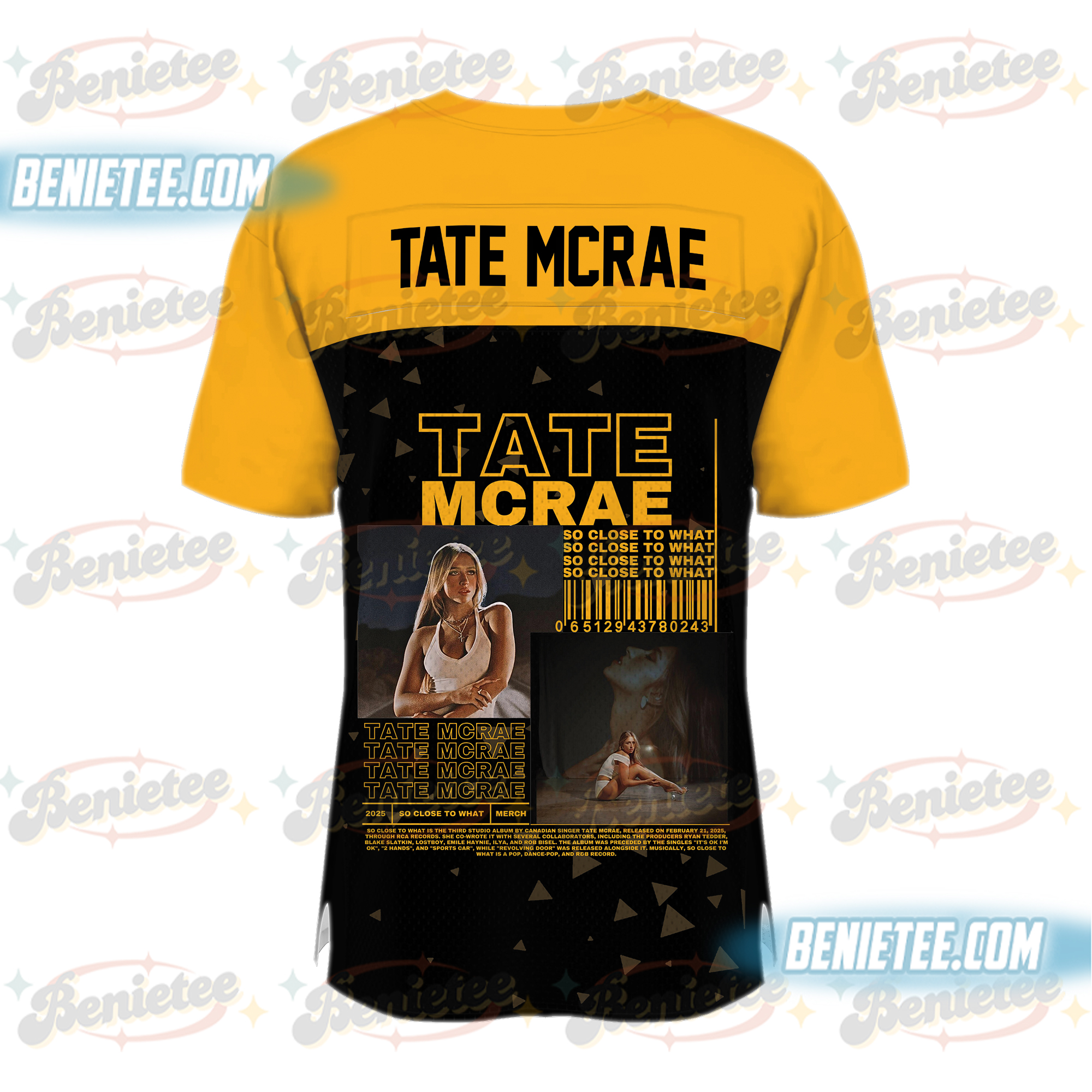 Tate Vintage-Stye McRae Miss Possessive Tour 2025 Jersey,Vintage Tate McRae Concert Football Jersey - Image 6