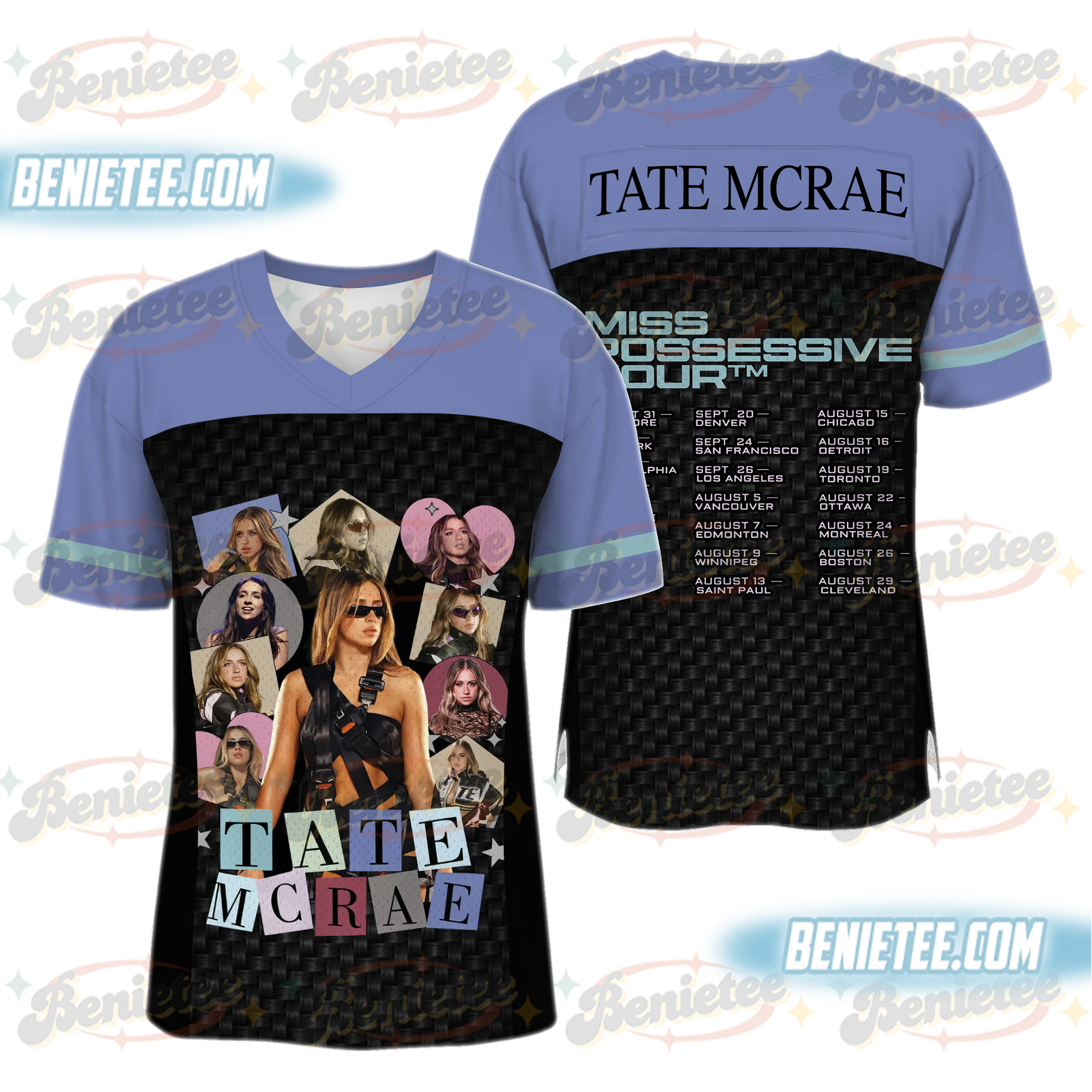 Vintage Tate McRae Concert Football Jersey - Image 6