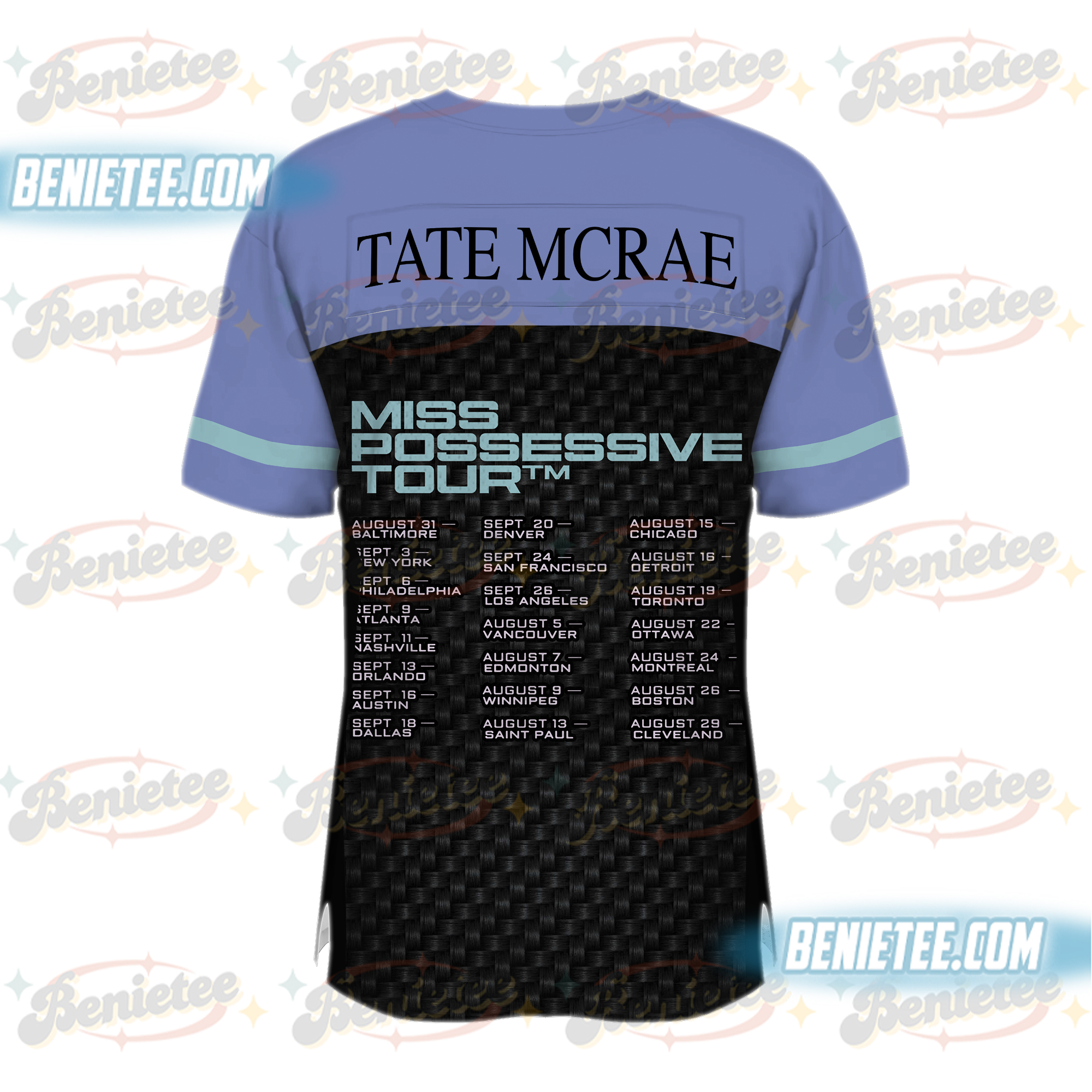 Vintage Tate McRae Concert Football Jersey - Image 5