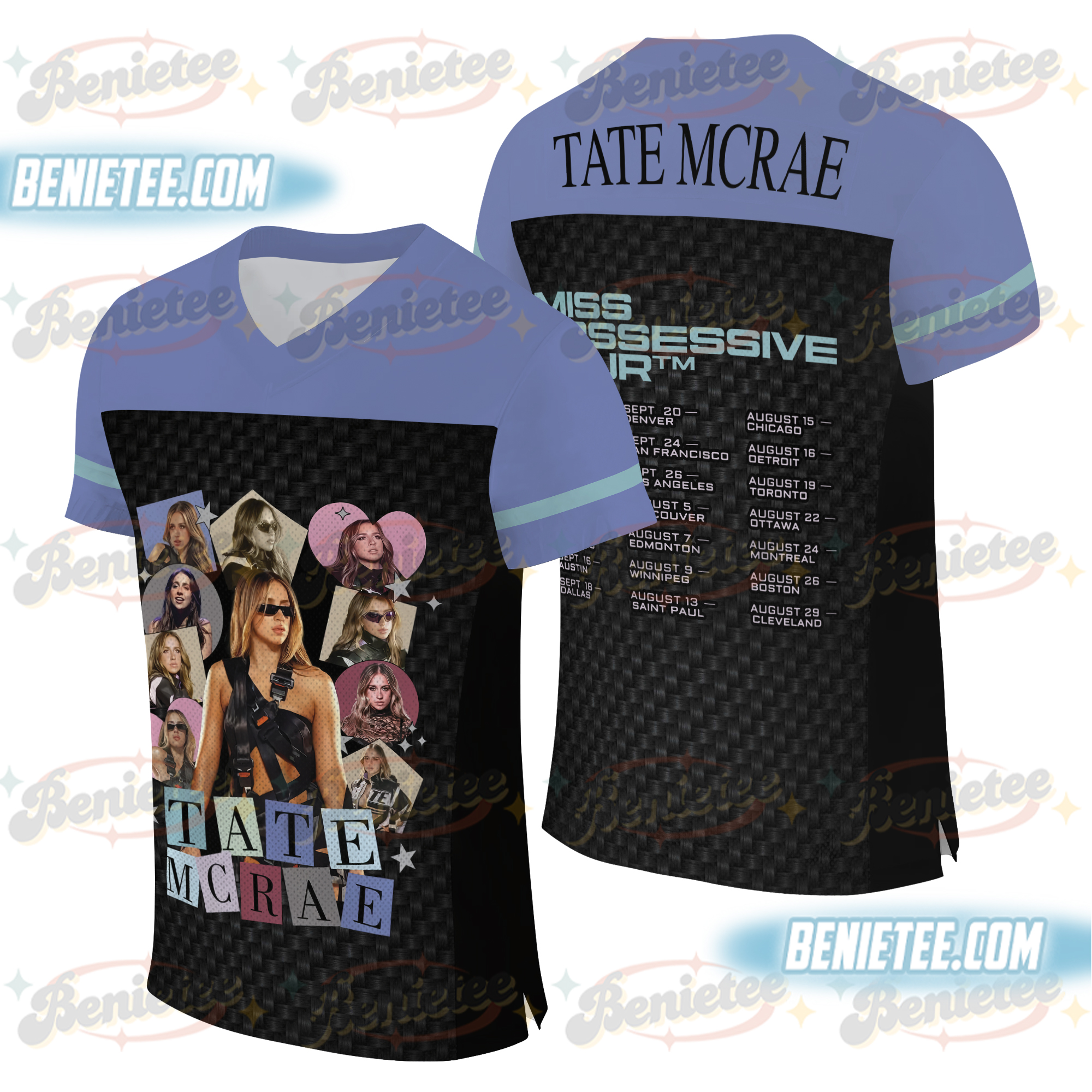 Vintage Tate McRae Concert Football Jersey