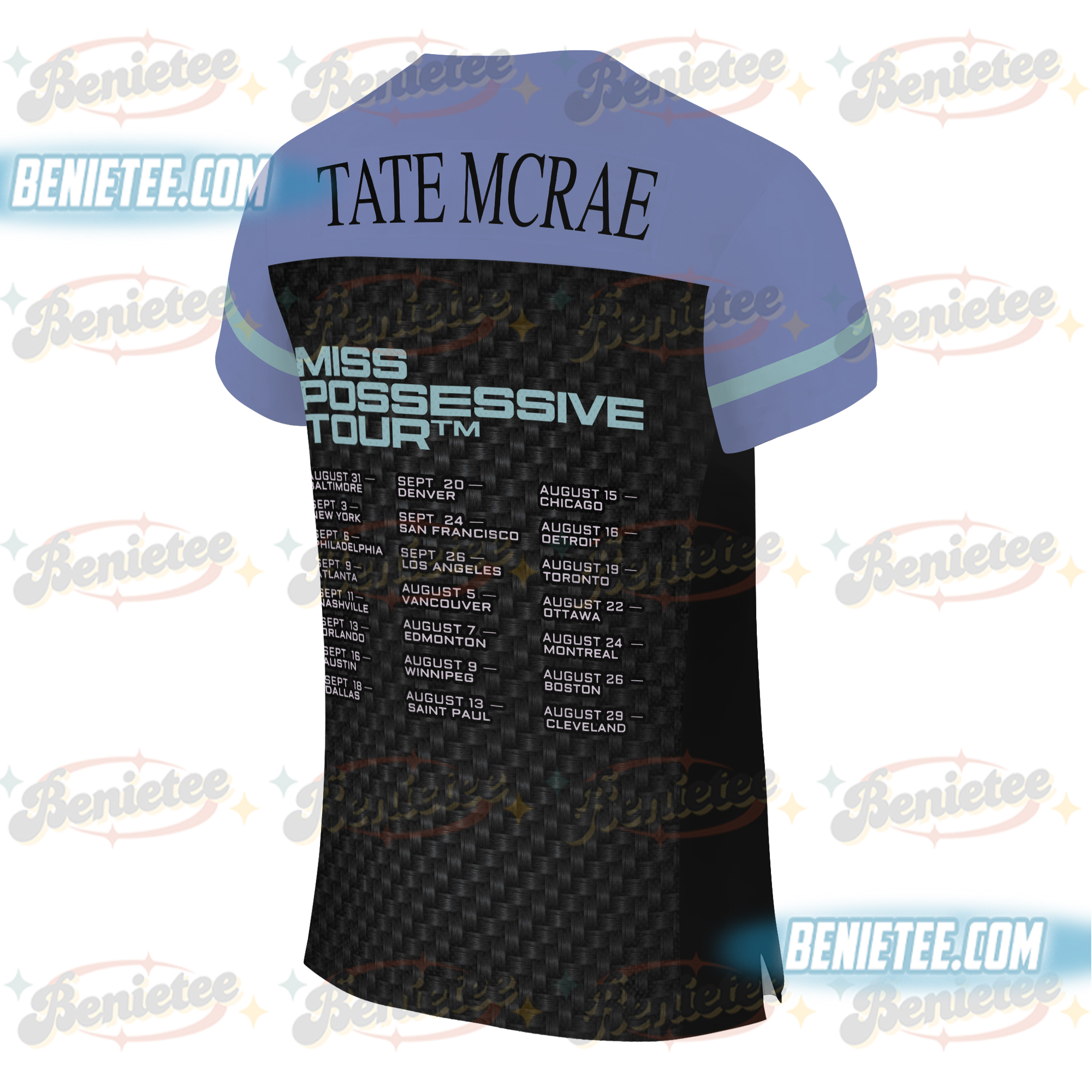 Vintage Tate McRae Concert Football Jersey - Image 3