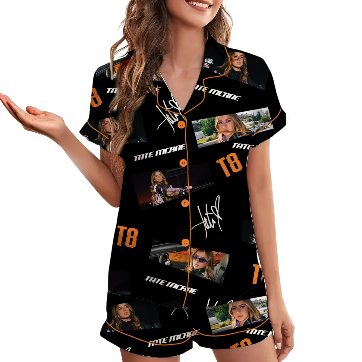 Tate McRae 2025 Concert Pajamas Set Short, Miss Possessive Tour 2025 Pajamas, Tate McRae Fan Gift Shirt, Tate McRae Merch, Tate McRae Graphic Tee - Image 2
