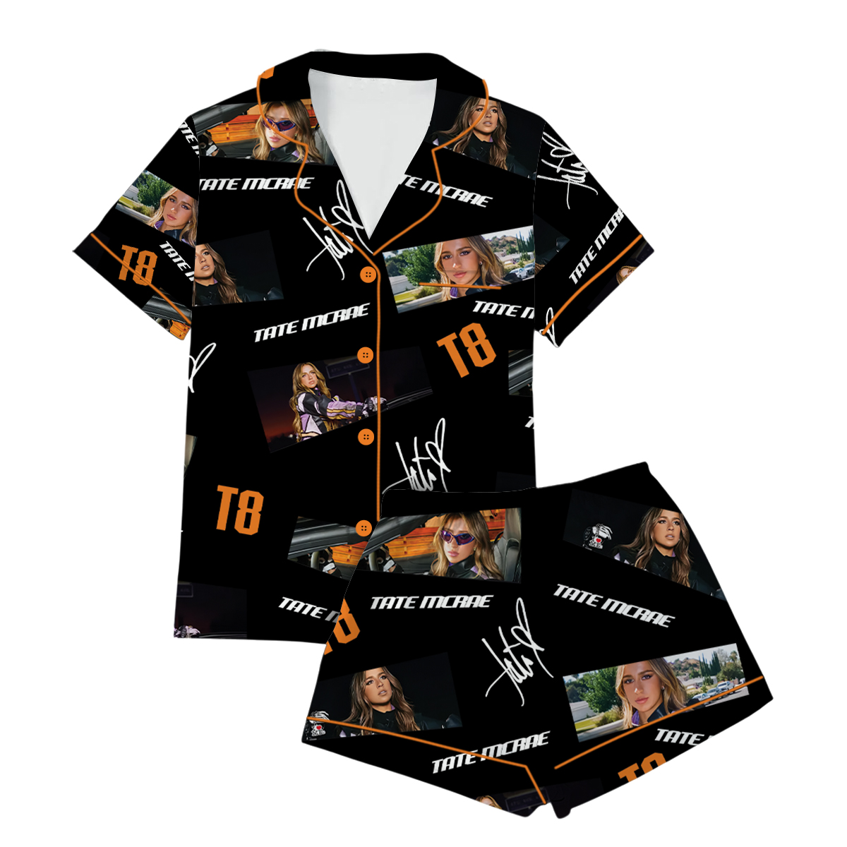Tate McRae 2025 Concert Pajamas Set Short, Miss Possessive Tour 2025 Pajamas, Tate McRae Fan Gift Shirt, Tate McRae Merch, Tate McRae Graphic Tee - Image 4