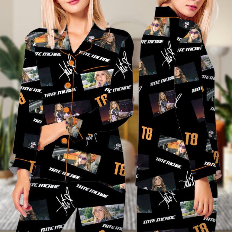 Alternative view of Tate McRae 2025 Concert Pajamas Set Long, Miss Possessive Tour 2025 Pajamas, Tate McRae Fan Gift Shirt, Tate McRae Merch, Tate McRae Graphic Tee