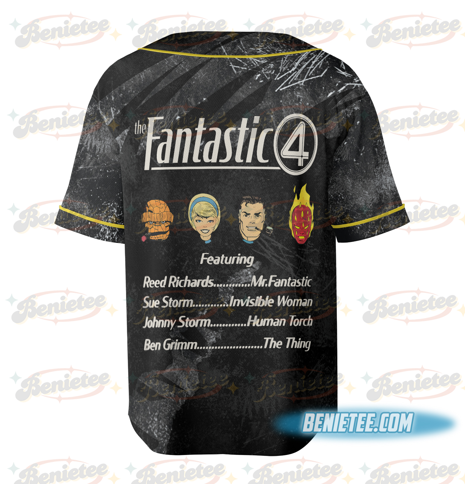 Vintage The Fantastic Four Baseball Jersey - Image 4