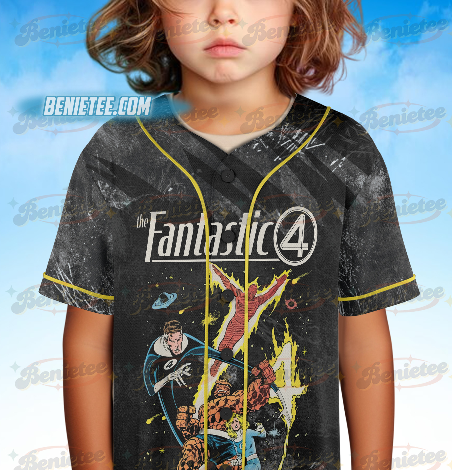 Vintage The Fantastic Four Baseball Jersey - Image 5