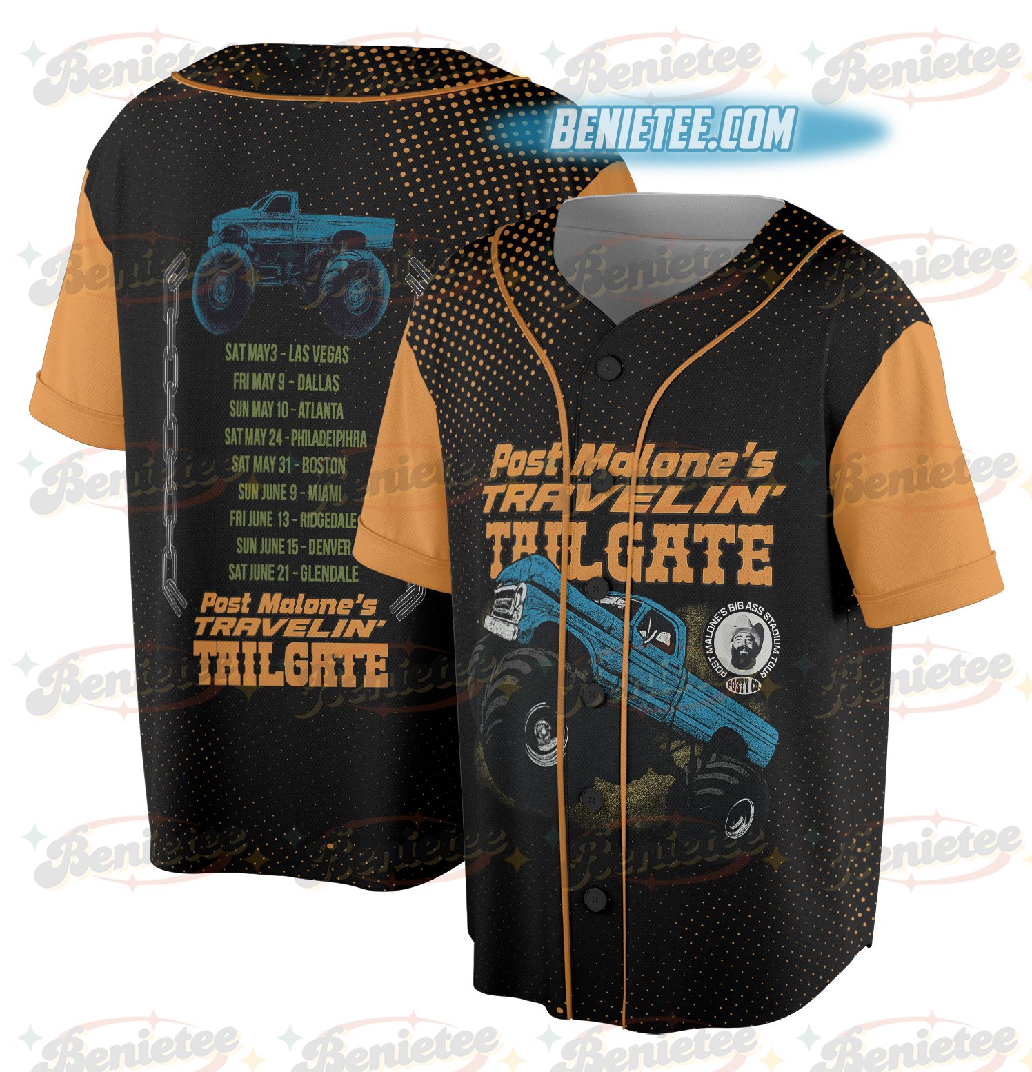 Vintage Post Malone Baseball Jersey