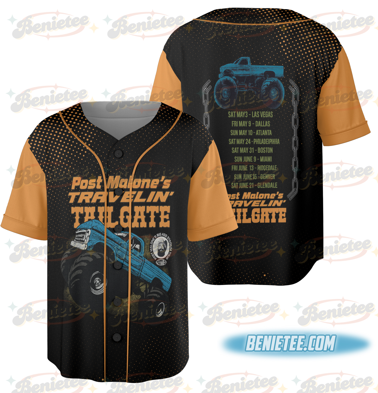 Vintage Post Malone Baseball Jersey - Image 3