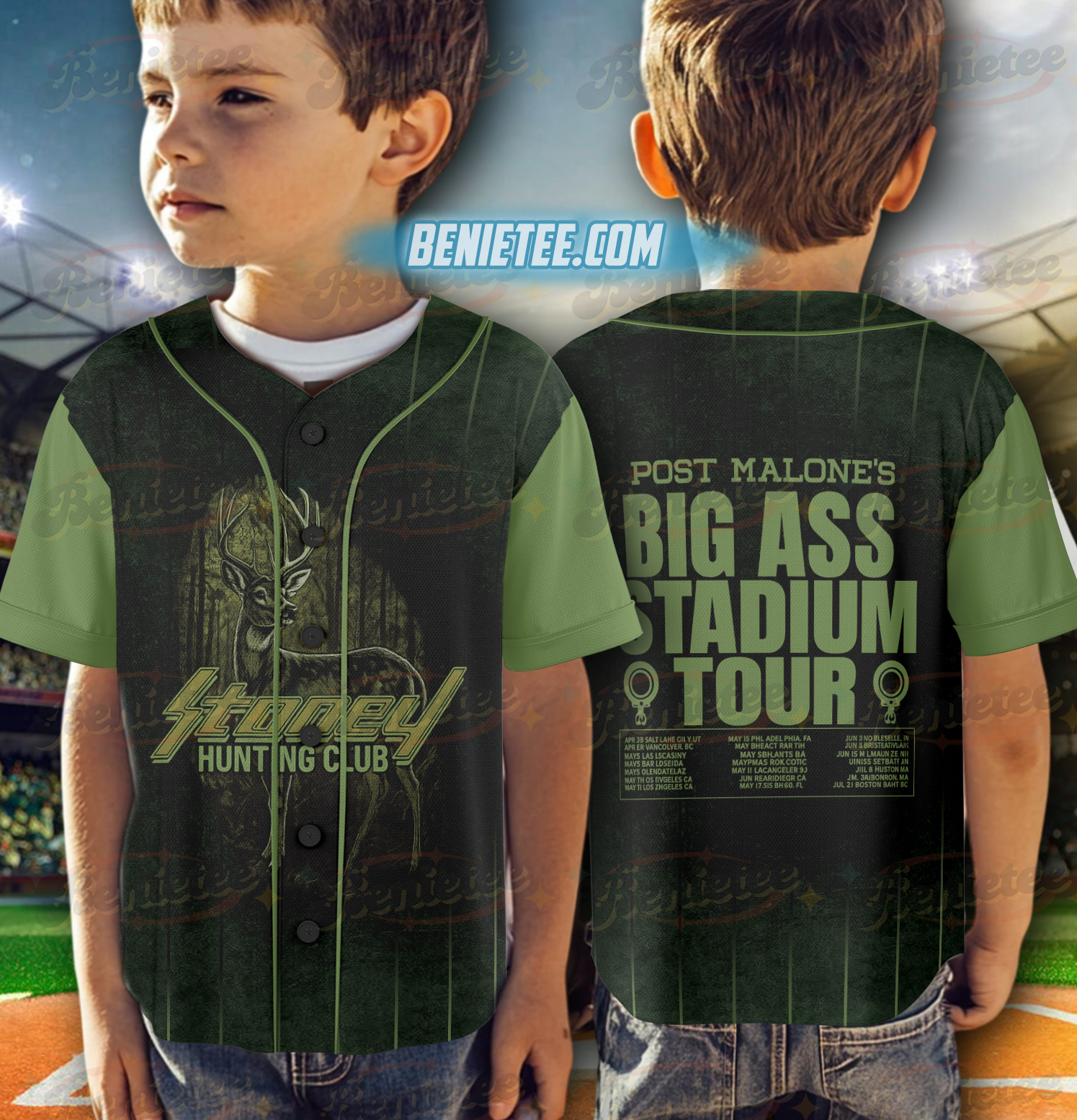 Post Malone Jelly Roll Tour Baseball Jersey, Big Ass Stadium Tour Jersey - Image 6