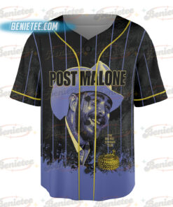 Alternative view of Vintage Post Malone Music Rap Vintage Baseball Jersey