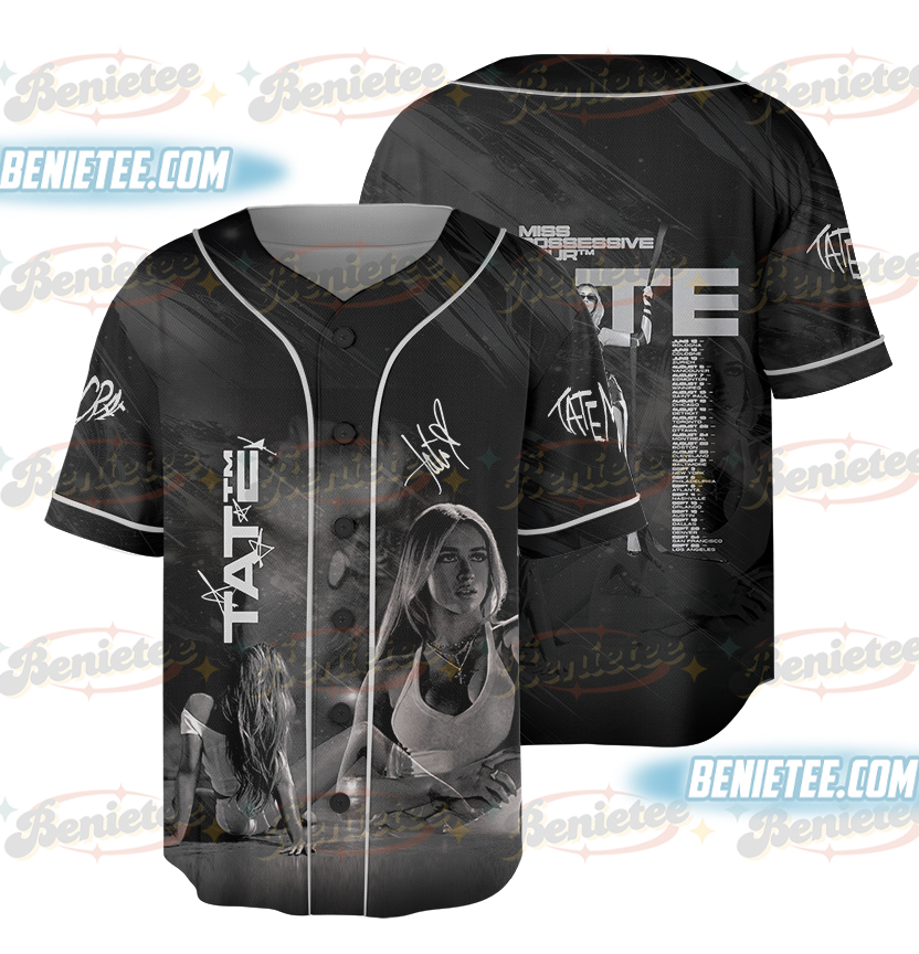 Tate McRae 2025 Concert Baseball Jersey, Tate McRae Miss Possessive Tour 2025 Jersey
