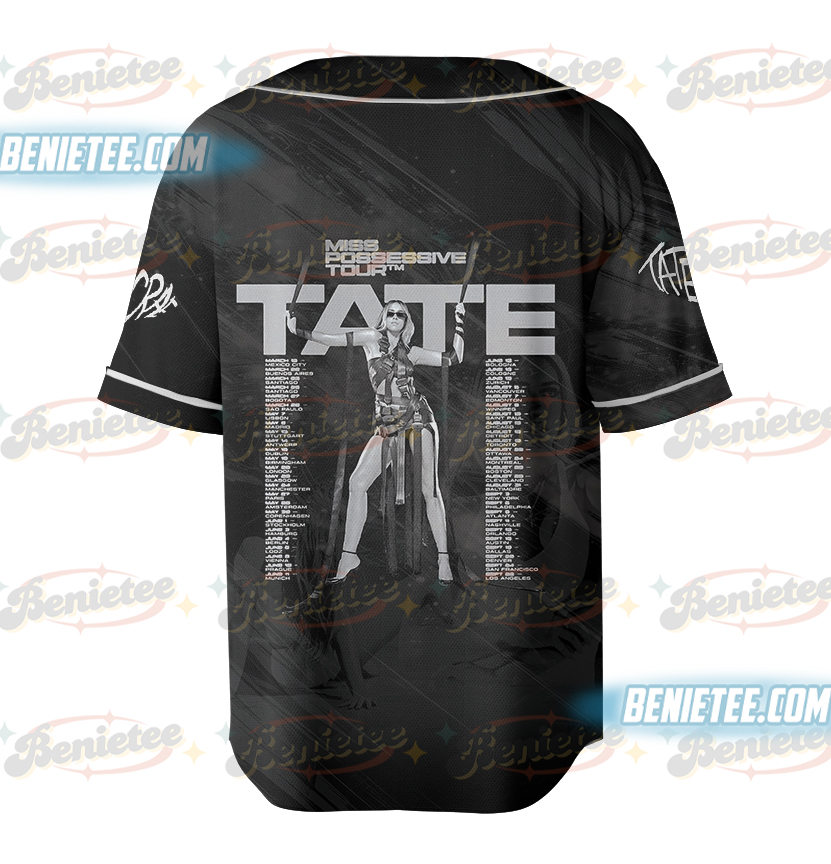 Tate McRae 2025 Concert Baseball Jersey, Tate McRae Miss Possessive Tour 2025 Jersey - Image 3