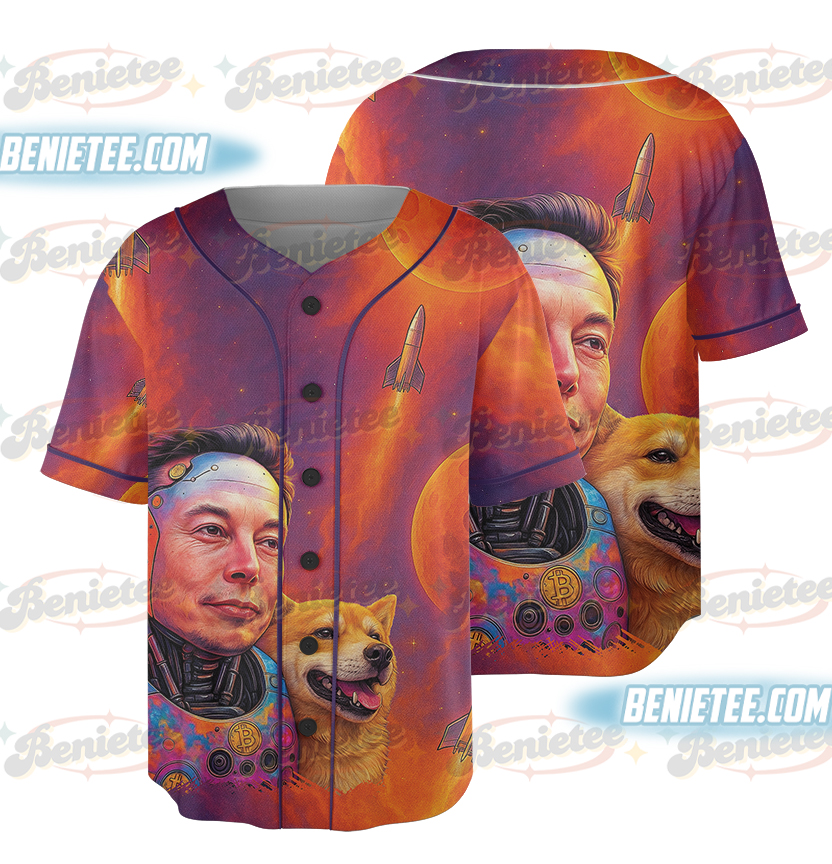 Elon Musk Baseball Jersey, Dogecoin Jersey, Bitcoin Shirt, Tesla Shirt