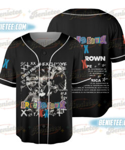 Chris Brown Breezy Bowl XX Tour Baseball Jersey, Chris Brown Album Shirt, Chris Brown Fan Gift, Chris Brown Shirt, Cb Tour 2025 Shirt