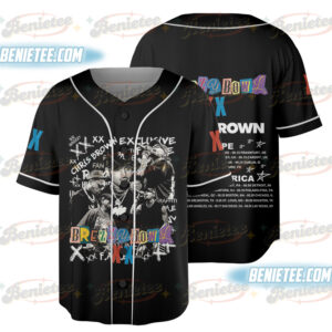 Chris Brown Breezy Bowl XX Tour Baseball Jersey, Chris Brown Album Shirt, Chris Brown Fan Gift, Chris Brown Shirt, Cb Tour 2025 Shirt
