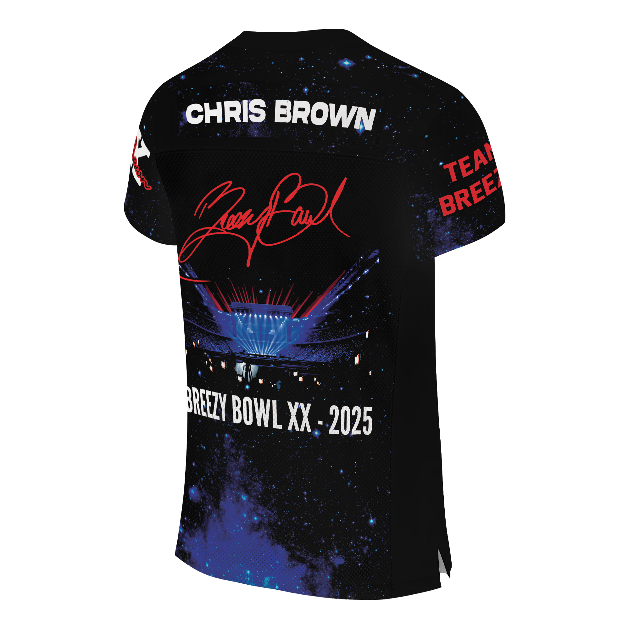 Chris Brown Tour 2025 Football Jersey, Limited Retro Chris Brown Tour Breezy Bowl XX V2 Vintage Shirt, Concert Retro 2025 Shirt - Image 3