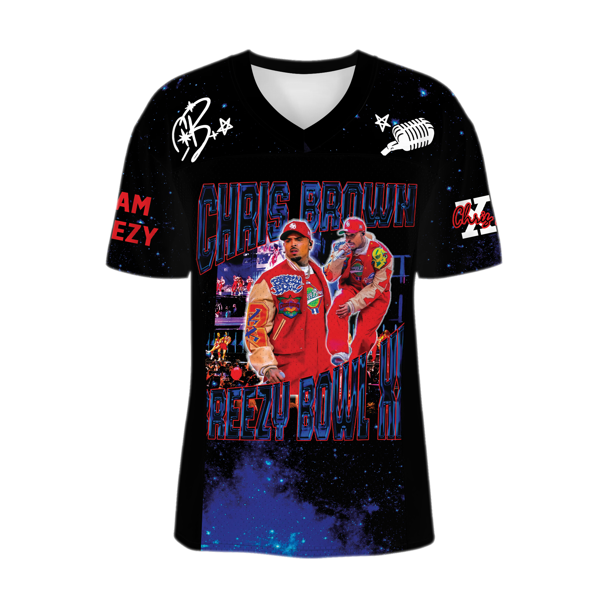 Chris Brown Tour 2025 Football Jersey, Limited Retro Chris Brown Tour Breezy Bowl XX V2 Vintage Shirt, Concert Retro 2025 Shirt - Image 4