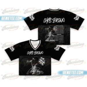 Chris Brown Croptop Football Jersey, Chris Brown Concert Retro 2025 Gift Jersey, Music Tour Y2k Shirt, Chris Brown Fan Gift Shirt