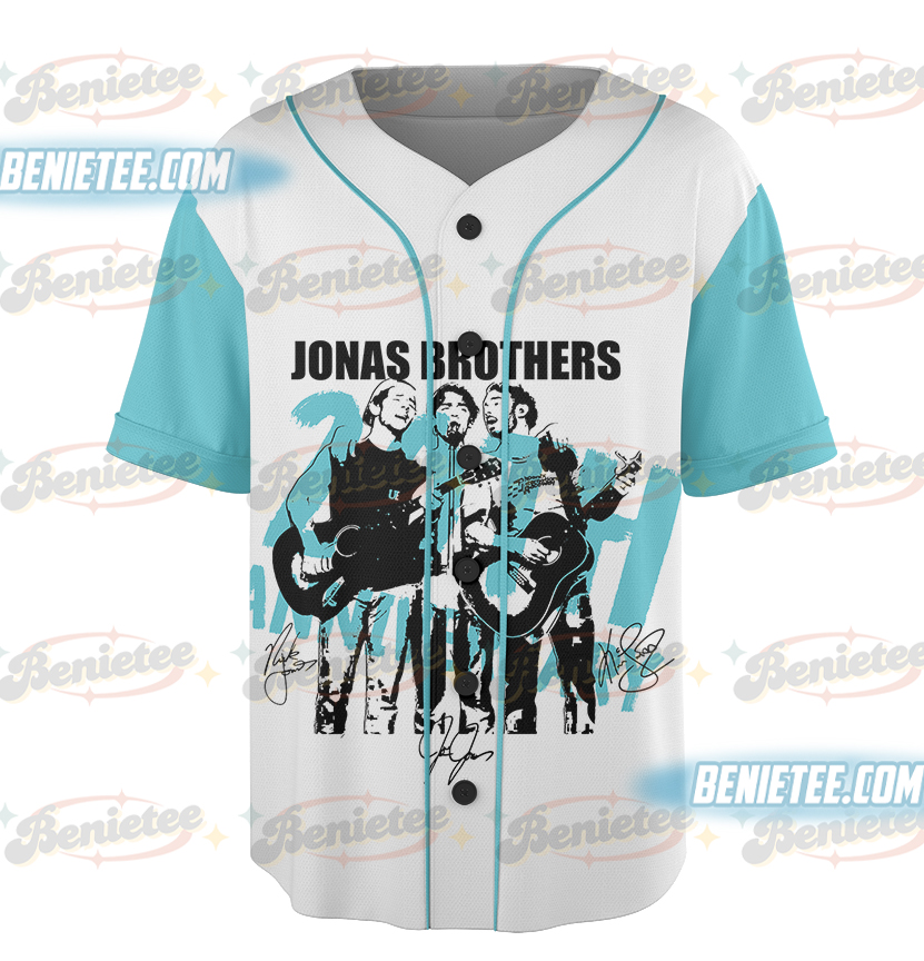 Jonas Brothers Baseball Jersey, Albums 20th Anniversary Of Jonas Shirt, Living The Dream Tour 2025 Shirt - Image 3